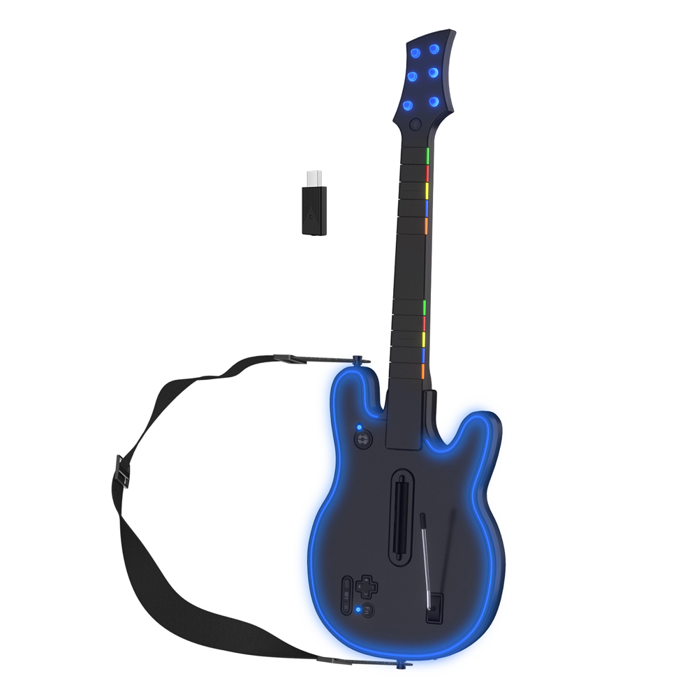 Gaming Console Handle - Pengontrol Gitar Nirkabel 2.4G dengan Tali