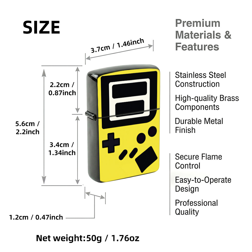 Pemantik Api Retro Gaming Flip - Retro.Gaming Console Yellow ulasan dan harga