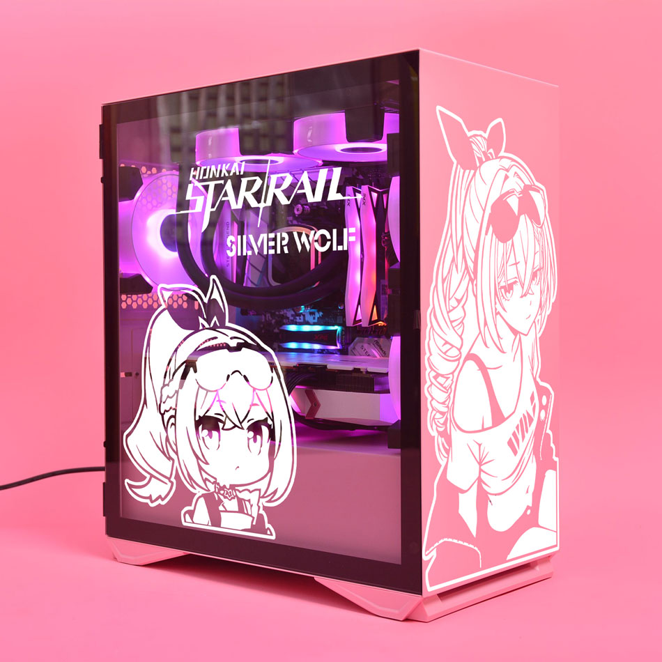 Stiker Anime Silver Wolf untuk - Console Gaming Pc Case ulasan dan harga