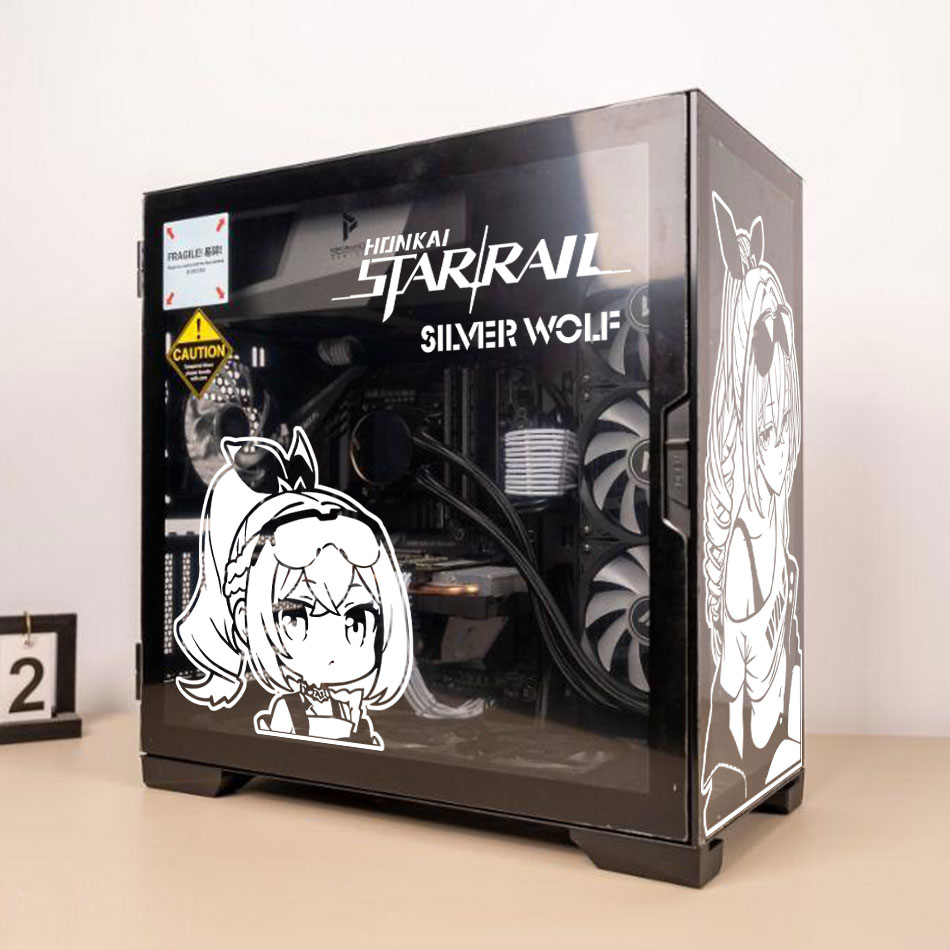 Stiker Anime Silver Wolf untuk - Console Gaming Pc Case ulasan dan harga